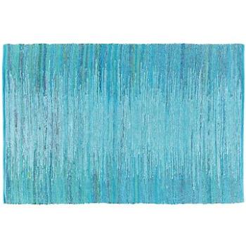 Modrý tkaný bavlněný koberec 160x230 cm MERSIN, 57563 (beliani_57563)
