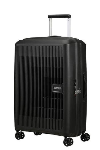 American Tourister Skořepinový cestovní kufr Aerostep M EXP 66,5/72,5 l - černá