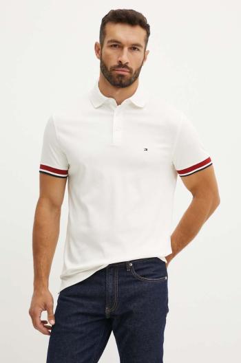 Bavlněné polo tričko Tommy Hilfiger béžová barva, MW0MW35588