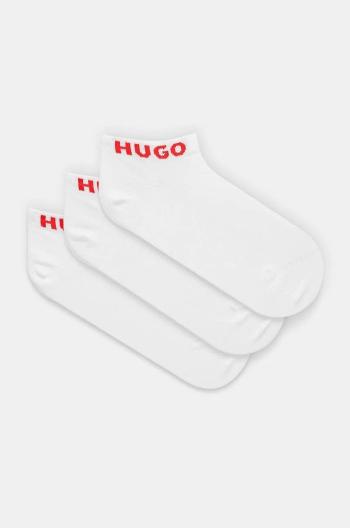 Ponožky HUGO 3-pack dámské, bílá barva, 50516407