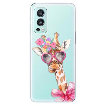 Odolné silikonové pouzdro iSaprio - Lady Giraffe - OnePlus Nord 2 5G