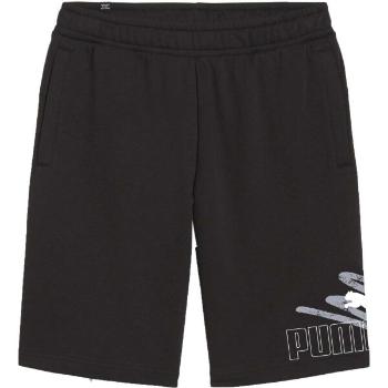 Puma ESSENTIALS+ LOGO LAB GRAPHIC SHORTS 10 Pánské teplákové kraťasy, černá, velikost