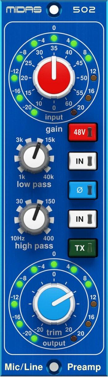 Midas Microphone Preamplifier 502 V2 Mikrofonní předzesilovač