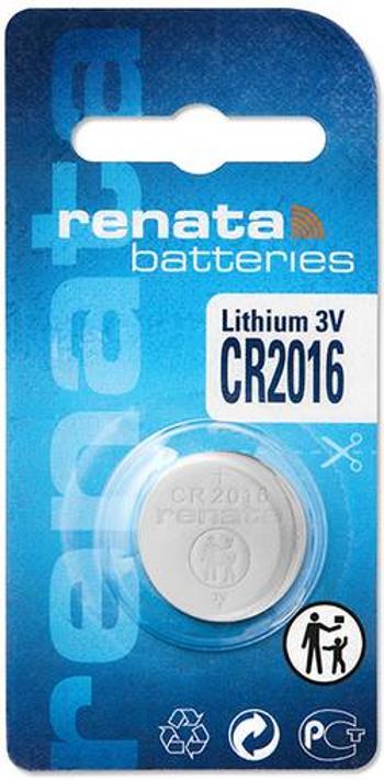 Knoflíková baterie Renata CR 2016, lithium, 700303