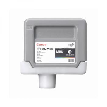 CANON PFI-302 MBK - originální cartridge, matně černá, 330ml