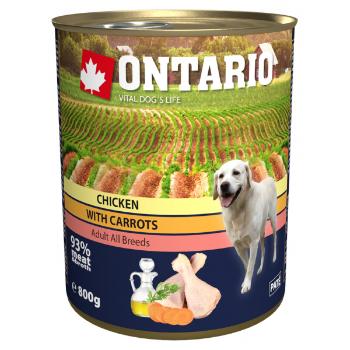 Konzerva Ontario Chicken, Carrots, Salmon Oil 800g