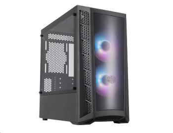 Cooler Master case MasterBox MB320L, aRGB, mATX, Mid Tower, černá, bez zdroje, ARGB ovladač