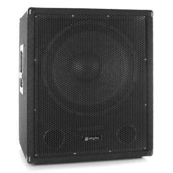 Skytec SMWBA15, aktivní PA subwoofer, bi-amp, AUX, MIC