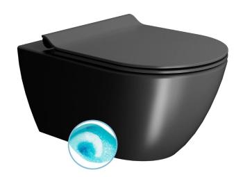 GSI PURA závěsná WC mísa, Swirlflush, 55x36 cm, černá dual-mat 881526