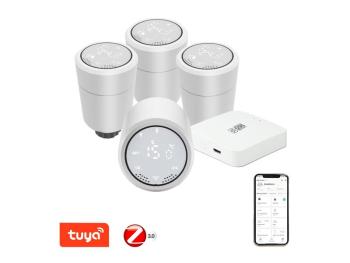 Smart sada termostatických hlavic a centrální jednotky IMMAX NEO 07732C ZigBee Tuya