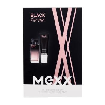 Mexx Black dárková kazeta toaletní voda 30 ml + sprchový gel 50 ml pro ženy