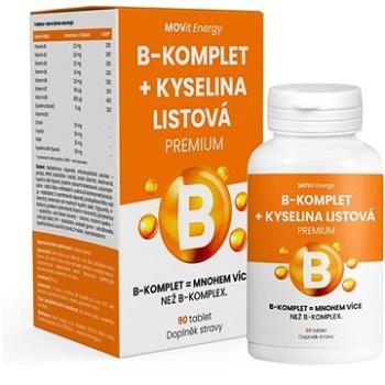 MOVit B-Komplet + Kyselina listová PREMIUM, 90 tablet (8594202100436)