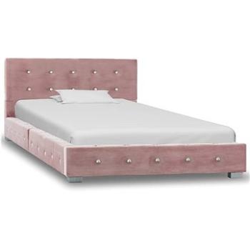 Rám postele růžový samet 90x200 cm (280397)