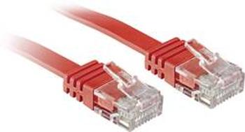 Síťový kabel RJ45 LINDY 47515, CAT 6, U/UTP, 10.00 m, červená