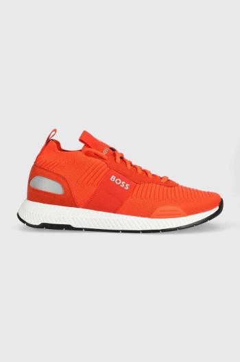 Sneakers boty BOSS Titanium červená barva, 50470596