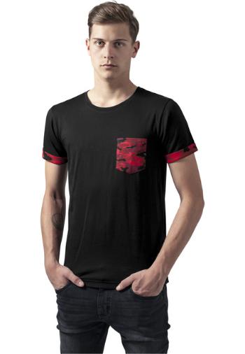 Urban Classics Camo Contrast Pocket Tee red camo - L