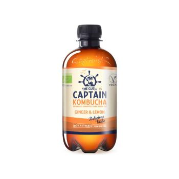 Captain kombucha zázvor a citron 400 ml BIO   THE GUTSY