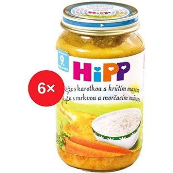 HiPP BIO Rýže s karotkou a krůtím masem - 6× 220 g (4062300316140)