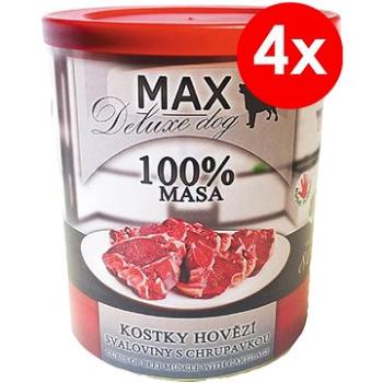 MAX deluxe kostky hovězí svaloviny s chrupavkou 800 g, 4 ks (8594025084241)