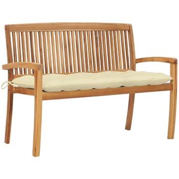 SHUMEE Stohovatelná lavice s poduškou 128,5 cm teak 3063296 (3063296)