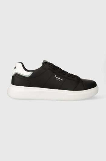 Kožené sneakers boty Pepe Jeans EATON BASIC černá barva, PMS30981