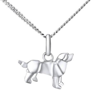 Silvego Stříbrný náhrdelník Pes Origami ZTL73503NVSW (řetízek, přívěsek)