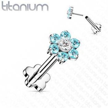 Šperky4U PUSH IN piercing do brady / ucha TITAN 1,2 x 8 mm - TIT1192-Q