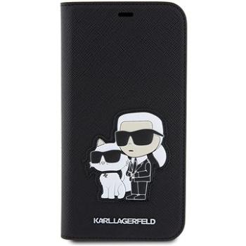 Karl Lagerfeld PU Saffiano Karl and Choupette NFT Book Pouzdro pro iPhone 11 Black (KLBKN61SANKCPK)