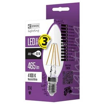 EMOS LED žárovka Filament Candle 4W E14 neutrální bílá (1525281204)