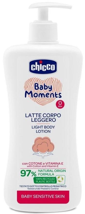 Chicco Mléko jemné tělové s dávkovačem Baby Moments Sensitive 97 % přírodních složek 500 ml