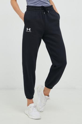 Tepláky Under Armour dámské, černá barva, hladké, 1373034