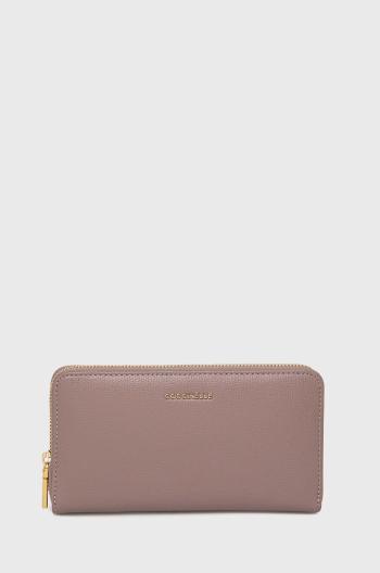 Kožená peněženka Coccinelle fialová barva
