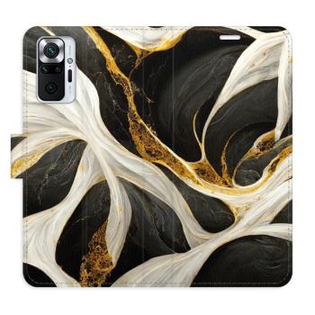 Flipové pouzdro iSaprio - BlackGold Marble - Xiaomi Redmi Note 10 Pro