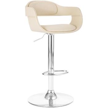 Barová židle bílá umělá kůže (287404)
