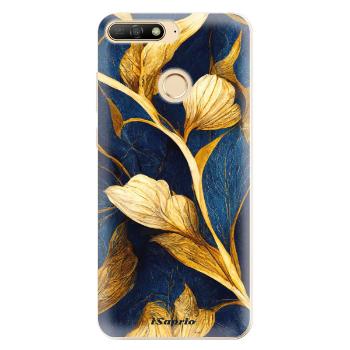 Odolné silikonové pouzdro iSaprio - Gold Leaves - Huawei Y6 Prime 2018