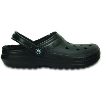 Crocs CLASSIC FUZZ LINED CLOG Dámské nazouváky, černá, velikost 38/39