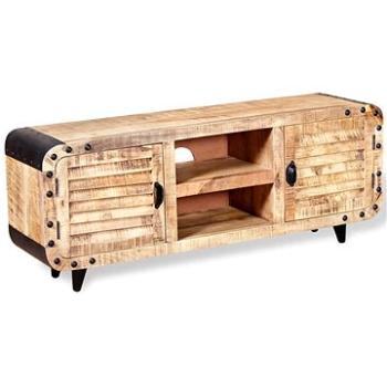 TV stolek z hrubého mangovníkového dřeva 120x30x50 cm (244009)