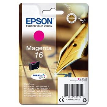 Epson originální ink C13T16234012, T162340, magenta, 3.1ml, Epson WorkForce WF-2540WF, WF-2530WF, WF-2520NF, WF-2010