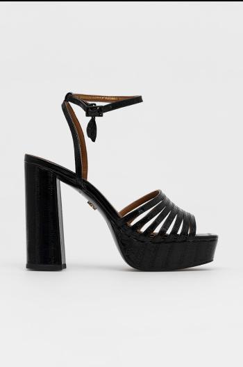 Kožené sandály Kurt Geiger London Pierra černá barva