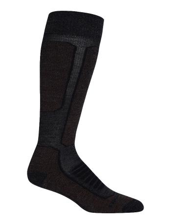 dámské merino ponožky ICEBREAKER Wmns Ski+ Medium OTC, Jet Heather/Espresso/Black velikost: L