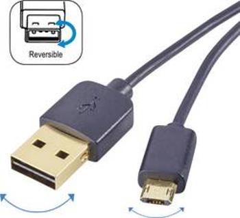 USB kabel Renkforce USB2.0 A/micro-B revers, 1 m