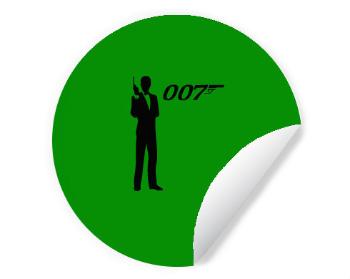 Samolepky kruh James Bond