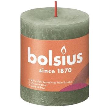 BOLSIUS rustikální zelená oliva 80 × 68 mm (8717847146557)