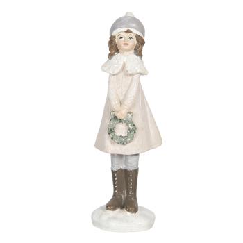 Dekorační figurka holčičky v kabátu Bebe - 4*4*16 cm 6PR3066