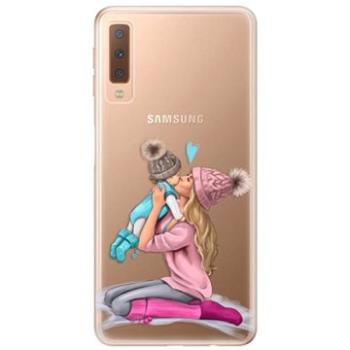 iSaprio Kissing Mom - Blond and Boy pro Samsung Galaxy A7 (2018) (kmbloboy-TPU2_A7-2018)