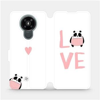 Flipové pouzdro na mobil Nokia 3.4 - MH09S Panda LOVE (5903516408733)