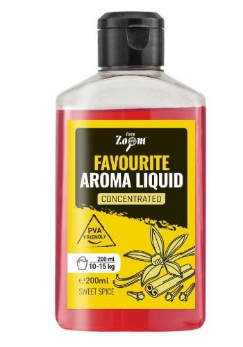 Carp zoom booster favourite aroma liquid 200 ml - sladké koření