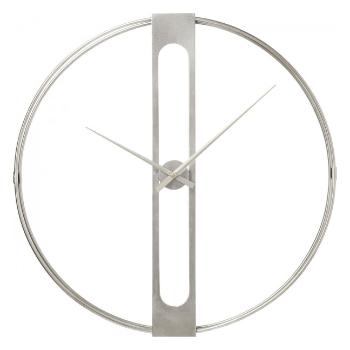 Nástěnné hodiny Clip Ø60 cm – stříbrná