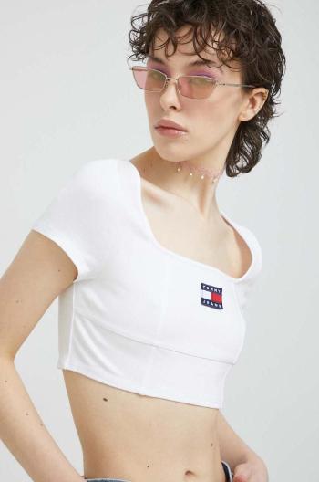 Top Tommy Jeans dámský, bílá barva