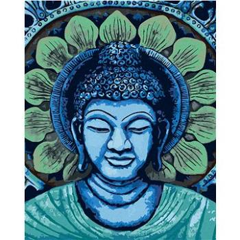 Diamondi - Diamantové malování - ZELENOMODRÝ BUDDHA, 40x50 cm, bez rámu a bez vypnutí plátna (603997A)